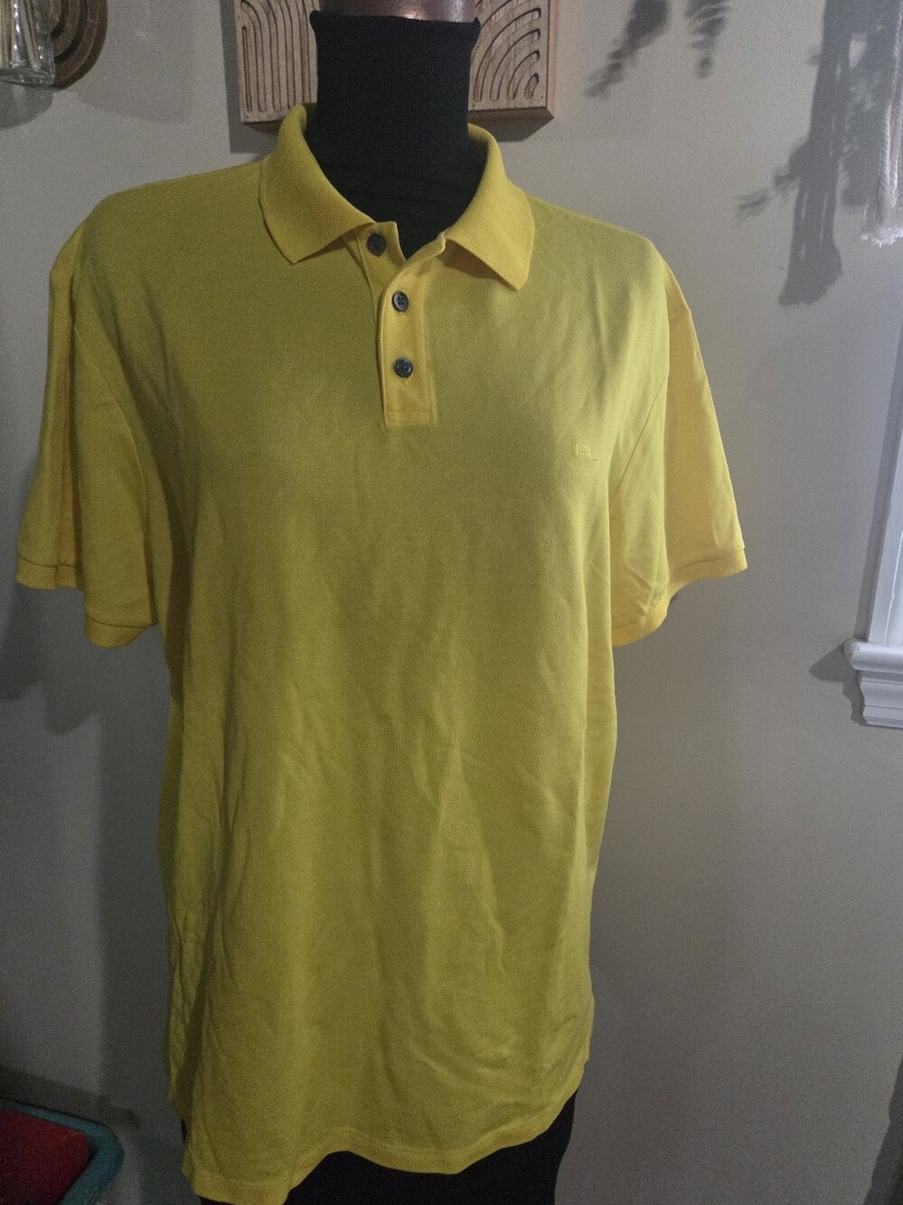 Ralph Lauren Men's Bright Yellow Cotton Polo XL
